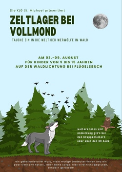 Zeltlager bei Vollmond - tauche ein in die Welt der Werwölfe im Wald 