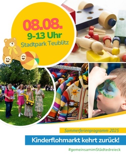 Kinderflohmarkt im Teublitzer Stadtpark - das Städtedreieck verbindet