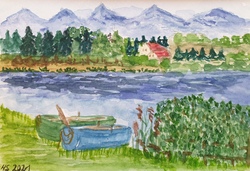 Malen mit Aquarellfarben 