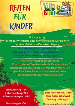 Reiterferien f&uuml;r M&auml;dchen