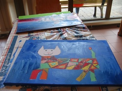 Freies Malen mit Acrylfarben