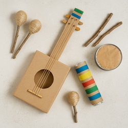 Musikinstrumente selbst basteln – aus Naturmaterialien & Recycling-Schätzen!