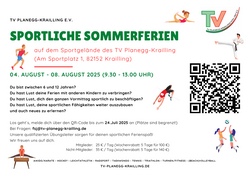 Sportliche Sommerferien beim TV Planegg-Krailing
