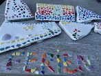 Gestalten von Beet- bzw. Trittplatten mit Mosaik