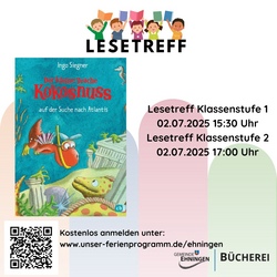 Lesetreff im Juli  für die 2. Klassenstufe 