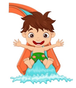 Rutsch-Wettbewerb im Freizeitbad