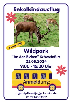 Restplätze frei - Enkelkinderausflug in den Wildpark „An den Eichen“ in Schweinfurt