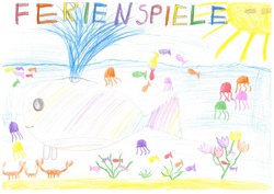 Wasserrutsche im Freibad mit dem SC Tegernbach