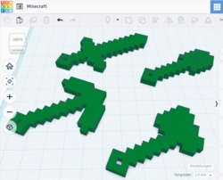 Minecraft-Tag mit 3D-Druck