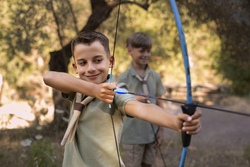 Integrationskurs mit Kindern und Jugendlichen & dem Bogenclub ROBIN HOOD Erlangen in Nassig