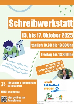Schreibwerkstatt in den Herbstferien:  Mit Stift und Fantasie in der Stadtbibliothek Siegen auf Reisen gehen