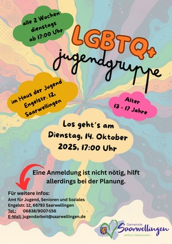 NEU: Treffen der LGBTQ+ Jugendgruppe