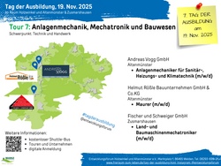 Tour 7: Anlagenmechanik, Mechatronik und Bauwesen