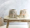 Boho-Windlicht aus Makramee