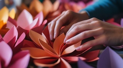 Papierblumen basteln