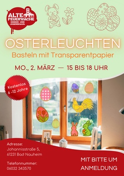 Osterleuchten - Basteln mit Transparentpapier: Special im KidsTreff