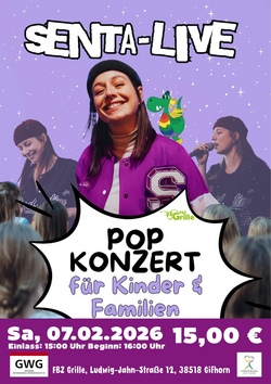 SENTA Live- Pop Konzert für Kinder & Familien