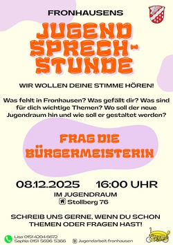 Jugendsprechstunde mit &bdquo;Frag die B&uuml;rgermeisterin&ldquo;