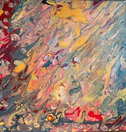 Acrylfarben gie&szlig;en