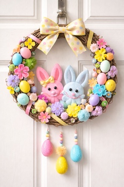 Osterkranz f&uuml;r die T&uuml;r - Kreativkurs