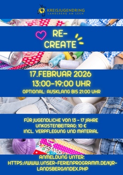 Re-Create upcycling Nachmittag f&uuml;r Jugendliche 