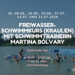 Freiwasser-Schwimmkurs (Kraulen) mit Schwimmtrainerin Martina Bolv&aacute;ry