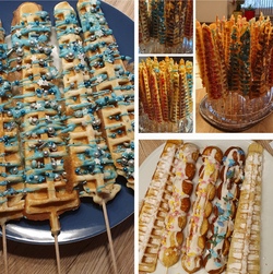 Lollipop-Waffeln verzieren