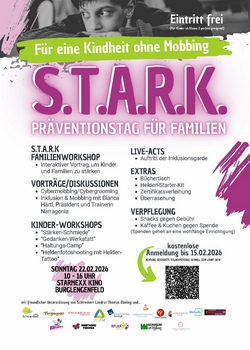 STARK - Pr&auml;ventionstag f&uuml;r Familien, f&uuml;r eine Kindheit ohne Mobbing