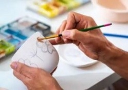 Tasse und Windlicht bemalen & Muffins backen