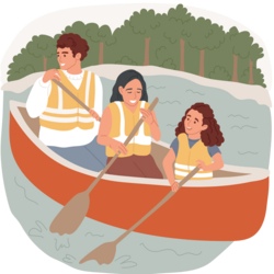 Kanutour auf der Leine