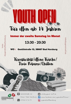 "YOUTH OPEN" - offener Treff am Samstag - ab 14 Jahren