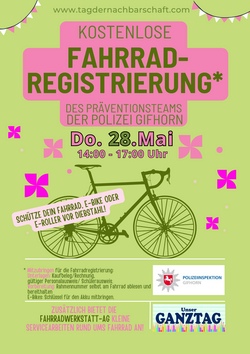 Kostenlose Fahrradregistrierung