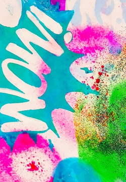 KUNSTSEITEN - Experimente mit Farben & Schablonen