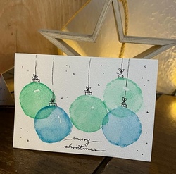 Weihnachtskarten selbst gestalten mit Handlettering