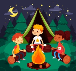 Tag und Nacht im magischen Wald