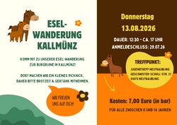 Esel-Wanderung in Kallm&uuml;nz