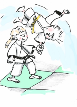 Aikido Verteidigungstechniken, starke Kids durch Kampfkunst