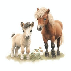 Zeit mit den Ponys verbringen