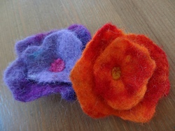 "Back to the 70's" - Blumen filzen