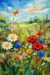 Malen mit Acryl: eine Collage - Sommerwiese