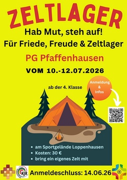 Zeltlager 2026 - PG Pfaffenhausen