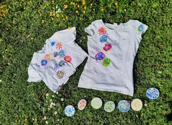 Gestalte dein eigenes T-Shirt und eine Girlande in der  Tie-dye Technik 