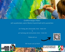 Gro&szlig;formatiges Malen: sich ausdr&uuml;cken, wenn Worte (manchmal) nicht ausreichen