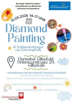 Diamond Painting & Schl&uuml;sselanh&auml;nger aus Schrumpffolie in Gillenfeld
