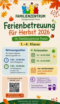 Ferienbetreuung Herbst, 1. Woche