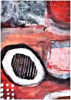 MIXED MEDIA KUNST. Drucken, Malen ,Zeichnen 
