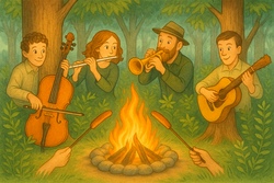 Instrumentenjagd im Wald