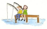 Fischen mit Ferienkindern