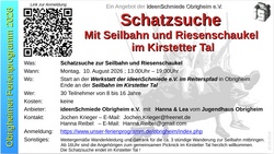 Schatzsuche im Kirstetter Tal mit Seilbahn und Riesenschaukel