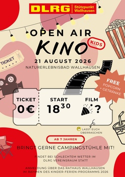 Open-Air-Kino f&uuml;r Kids in Wallhausen - DLRG St&uuml;tzpunkt Wallhausen